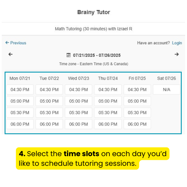 A screenshot of a website that says brainy tutor