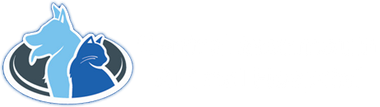 Central Monmouth Animal Hospital logo with dog and cat illustration