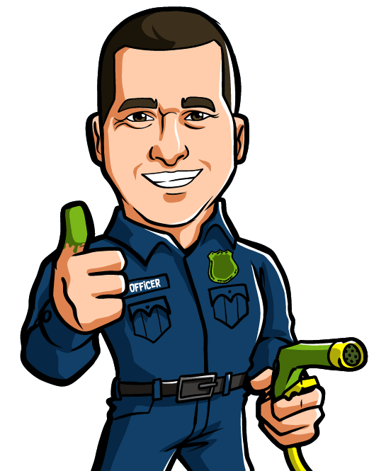 Police Man Mascot