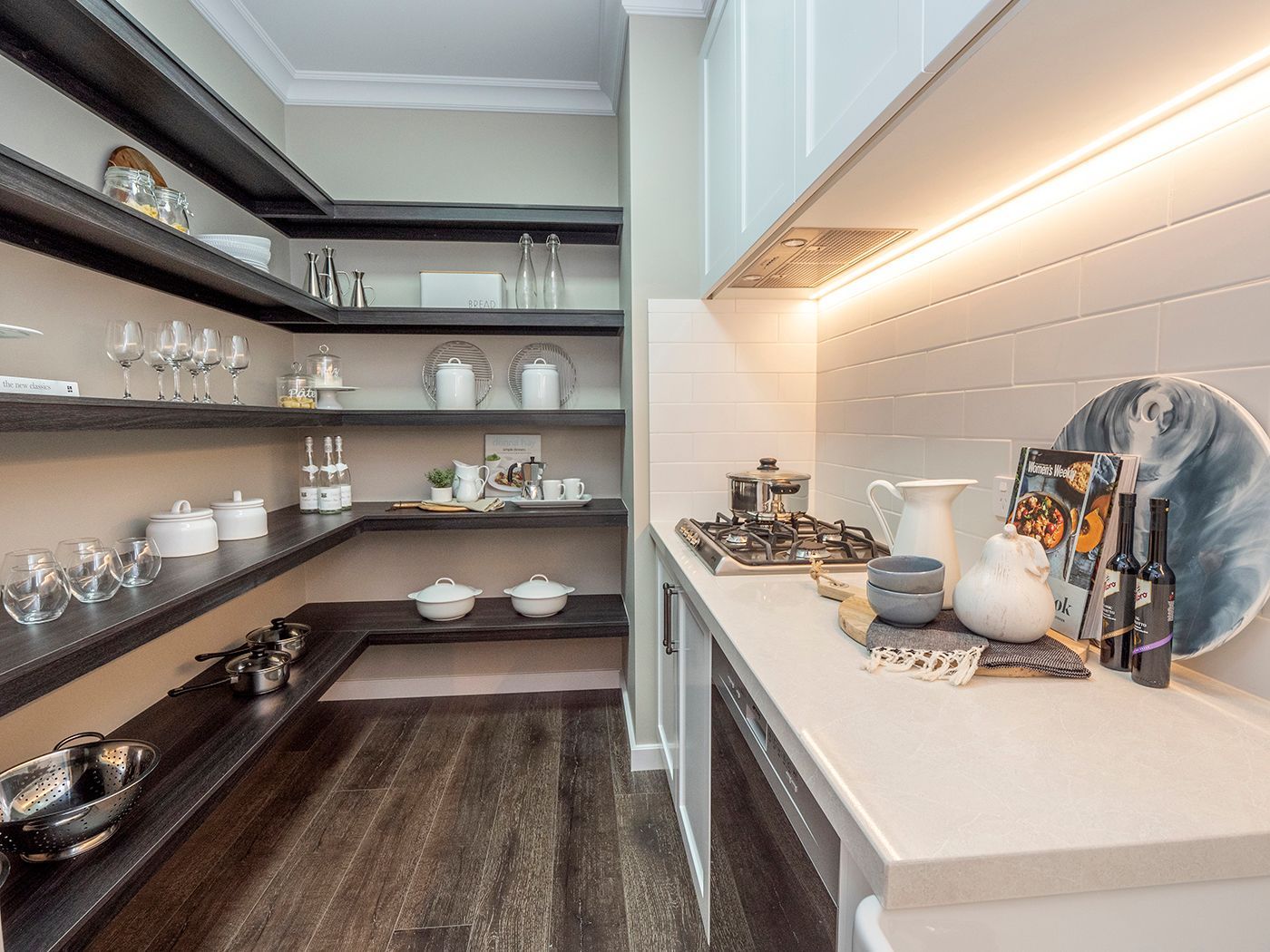 Cabinetry in the butlers pantry