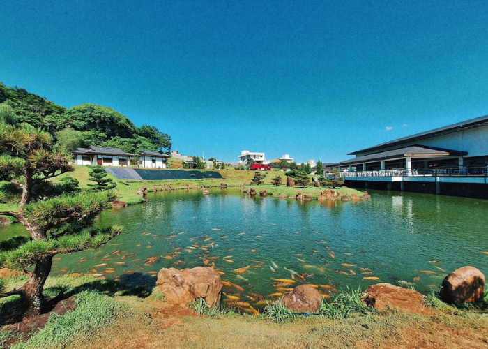 Áreas verdes do Parque do Japão em Maringá
