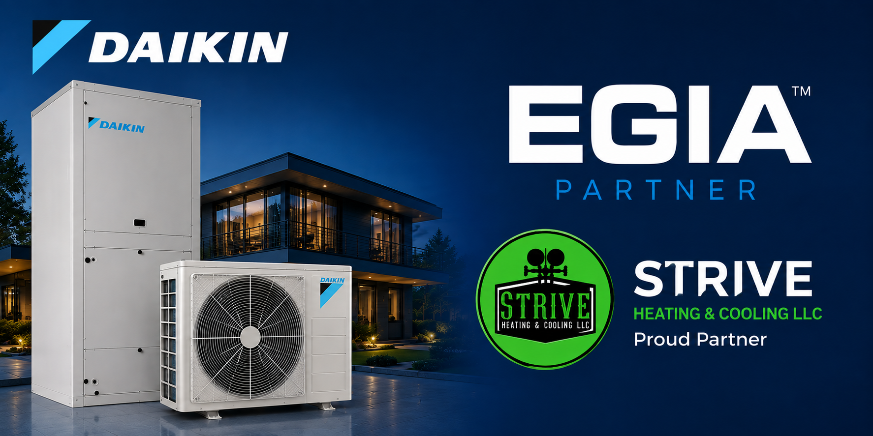 Rheem Pro Partner logo with HVAC equipment and Kwik Comfort Financing.