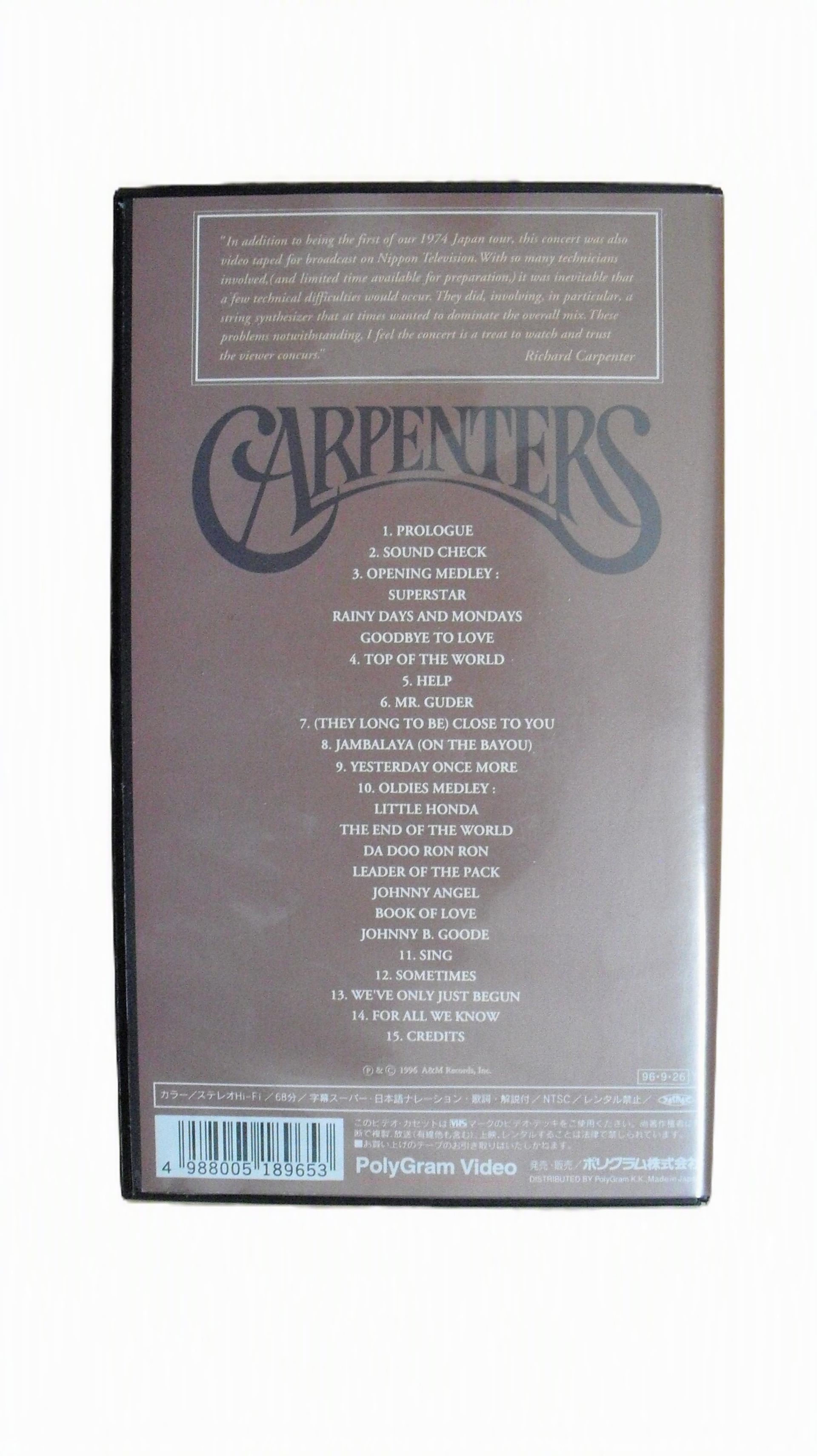 Carpenters - Live at Budokan 1974