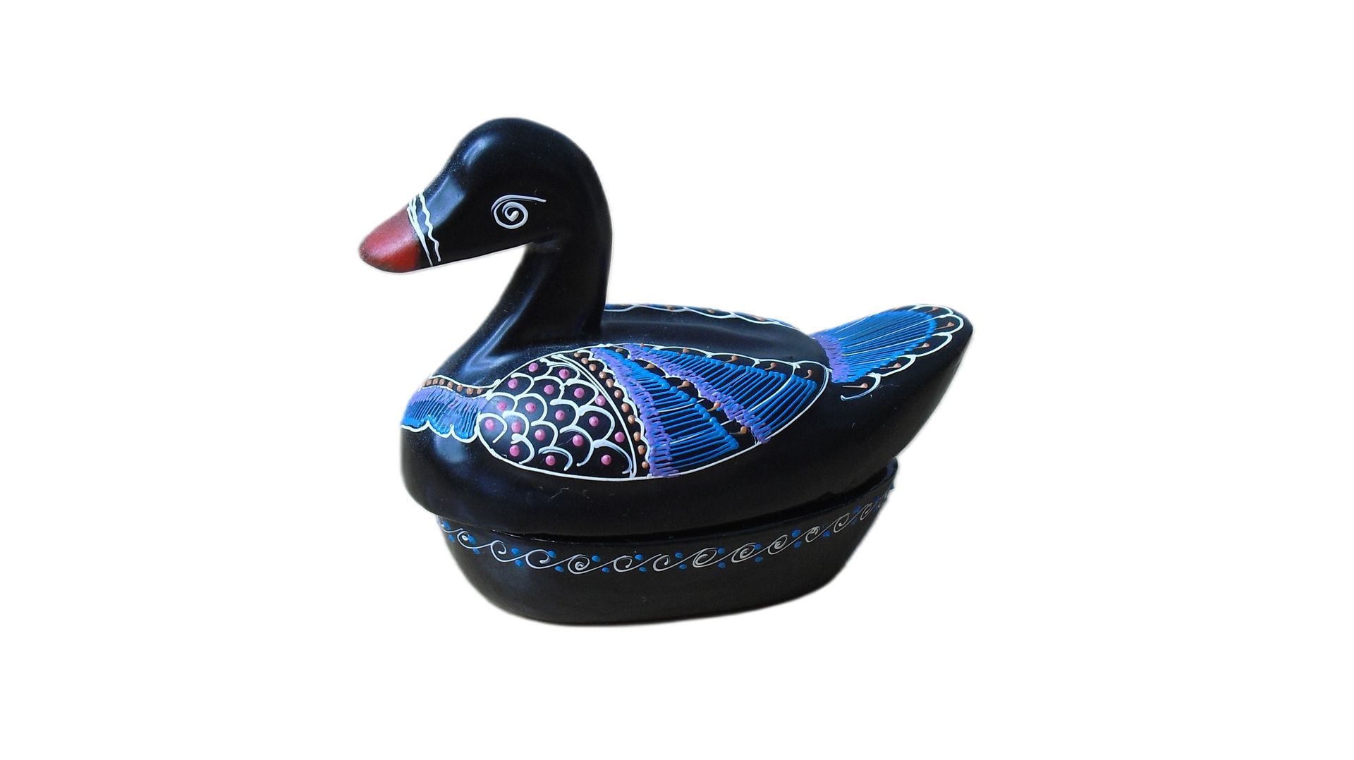 Houten eenden-snuisterijendoosje