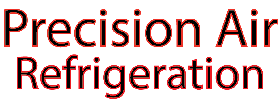 A logo for precision air refrigeration is shown on a white background.