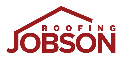 Jobson Roofing logo in red with a stylized roofline