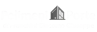 Logo “Polimeni Porte di Franchini Giacomo Giuseppe” con icona stilizzata di una porta e finestra testi in bianco