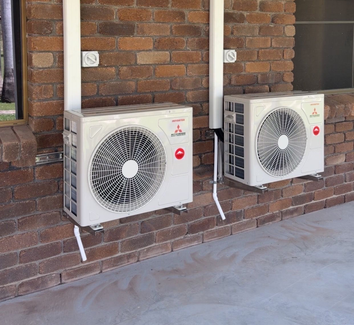 Two Outdoor Air Conditioning Units — CQ Pro-Lec in Pacific Heights, QLD
