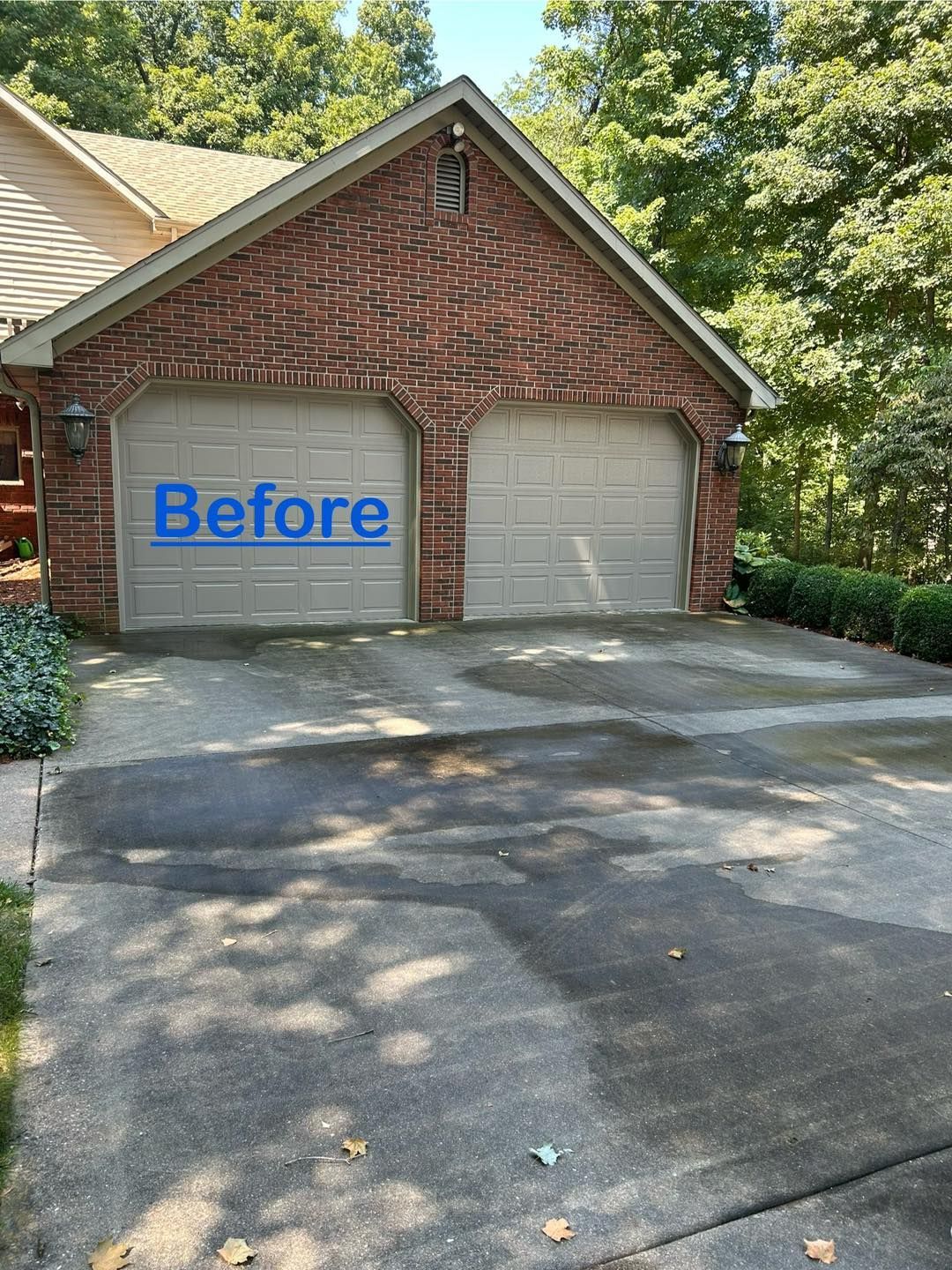 Before Cleaning the Concrete Driveway