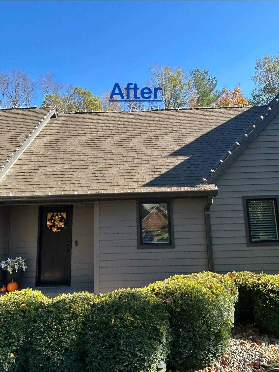 After Cleaning the Roof and Siding