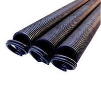 Three black corrugated flexible drainage pipes stacked together on a white background