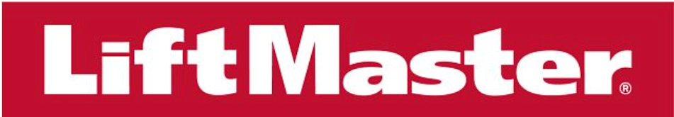 LiftMaster logo in white text on a red background
