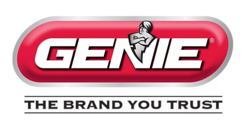 Genie logo in red and white with the slogan “The Brand You Trust”