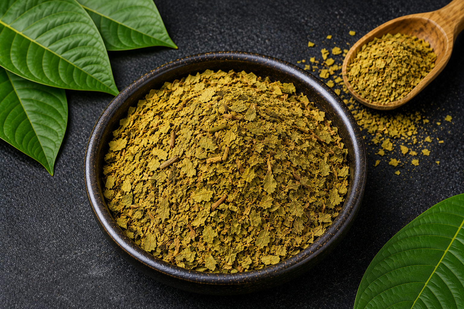 Gele Meng Da - Gekruimeld Blad