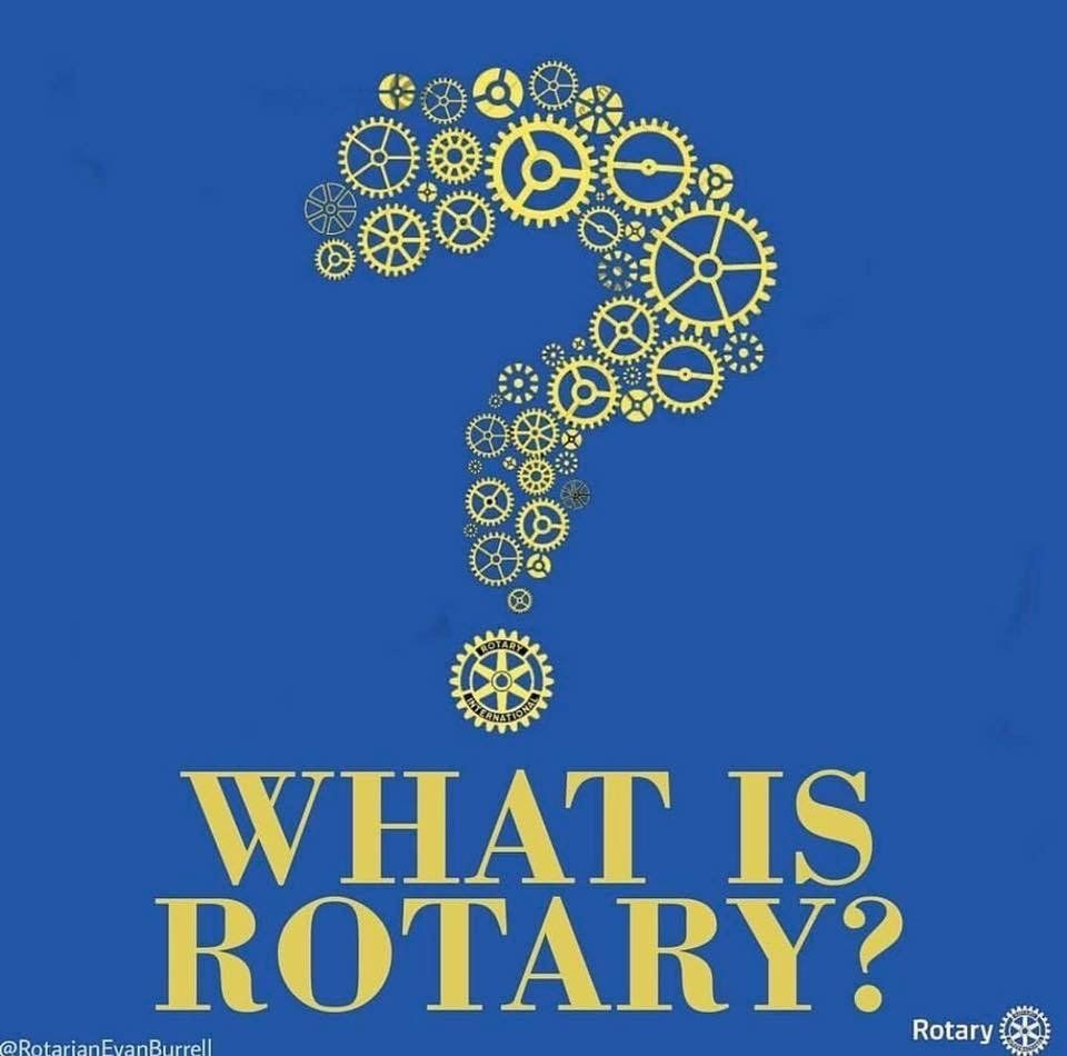 Blue background with a question mark made of gears and the text 