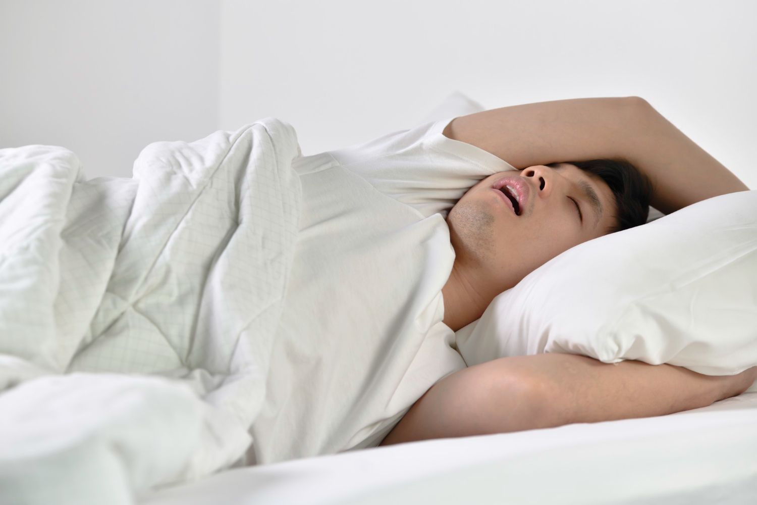 man snoring
