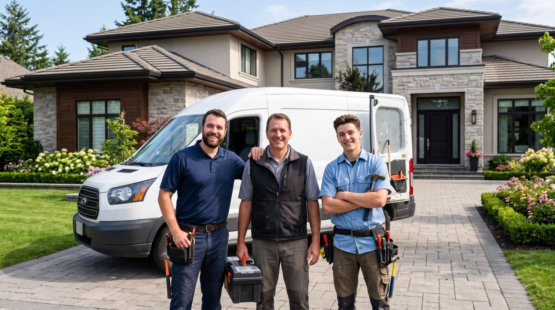 Handymen proudly representing the company