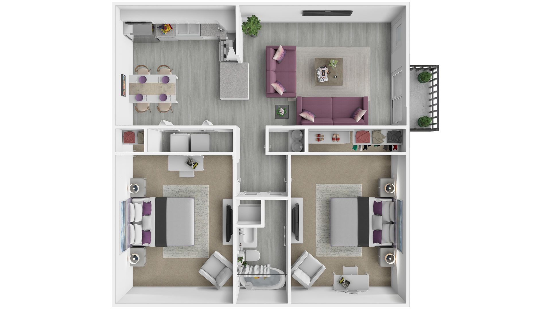 floor plan for 2 bedroom 1 bathroom