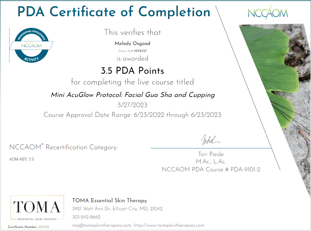 Certificate of Completion for 3.5 PDA points, titled 