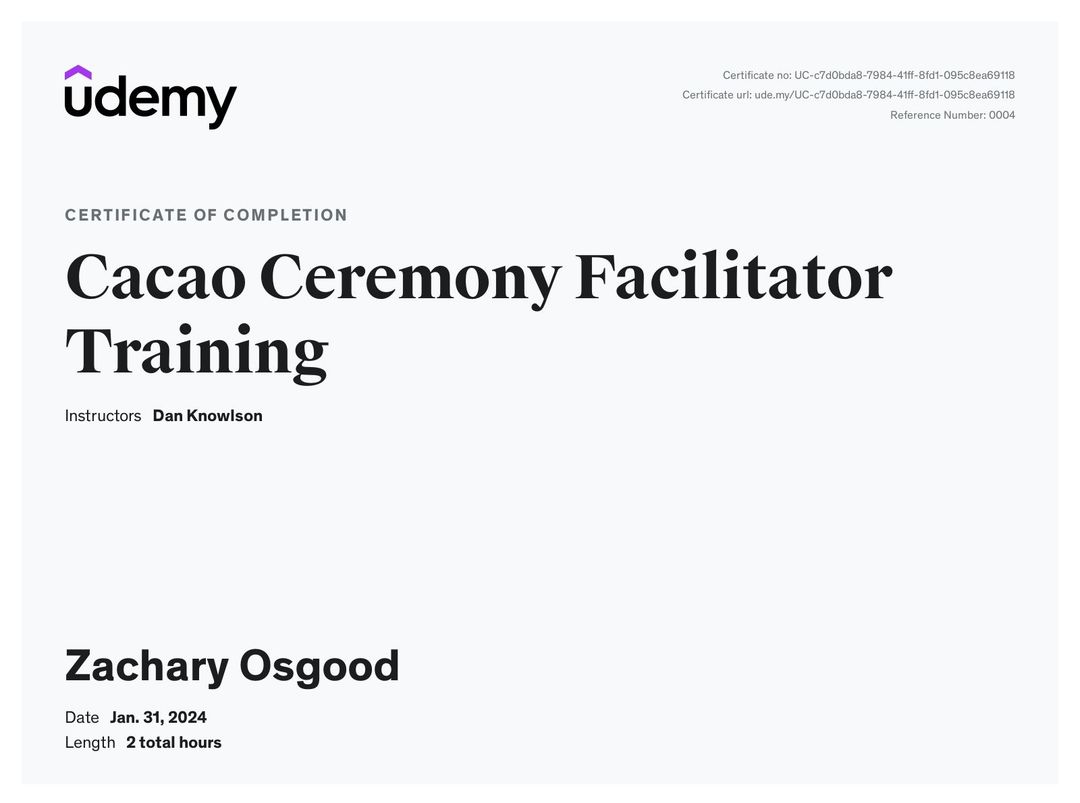 Udemy certificate for 