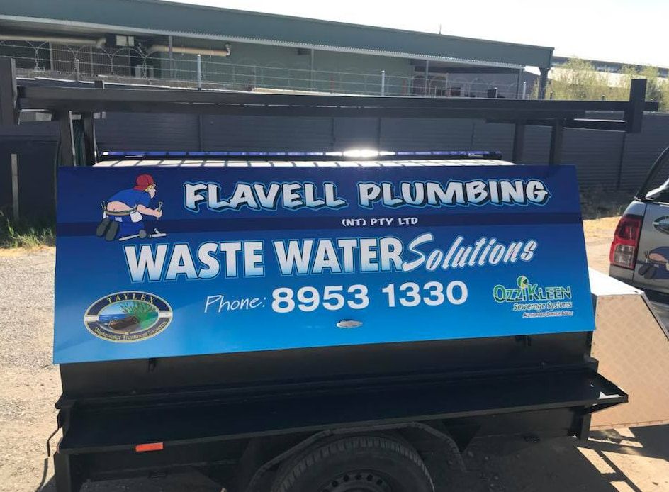 A Trailer For Flawell Plumbing Waste Water Solutions — Flavell Plumbing (NT) Pty Ltd In Ciccone, NT