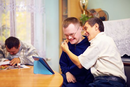care giver filling the form