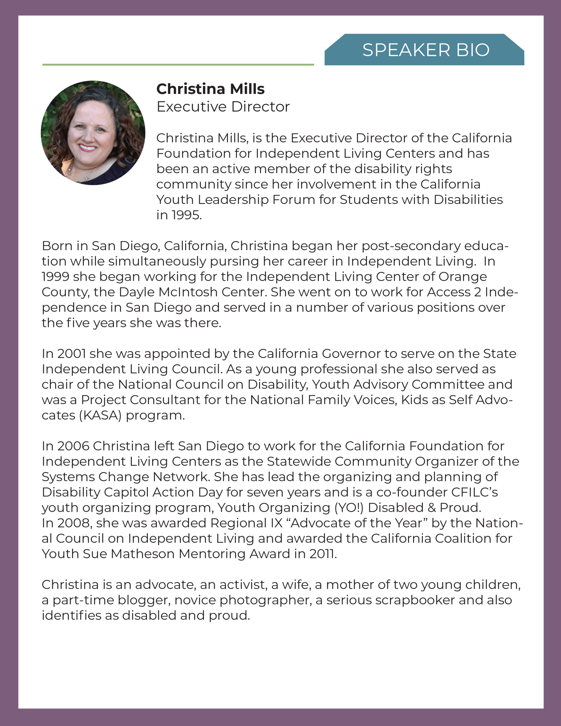 Biography of Christina Mills
