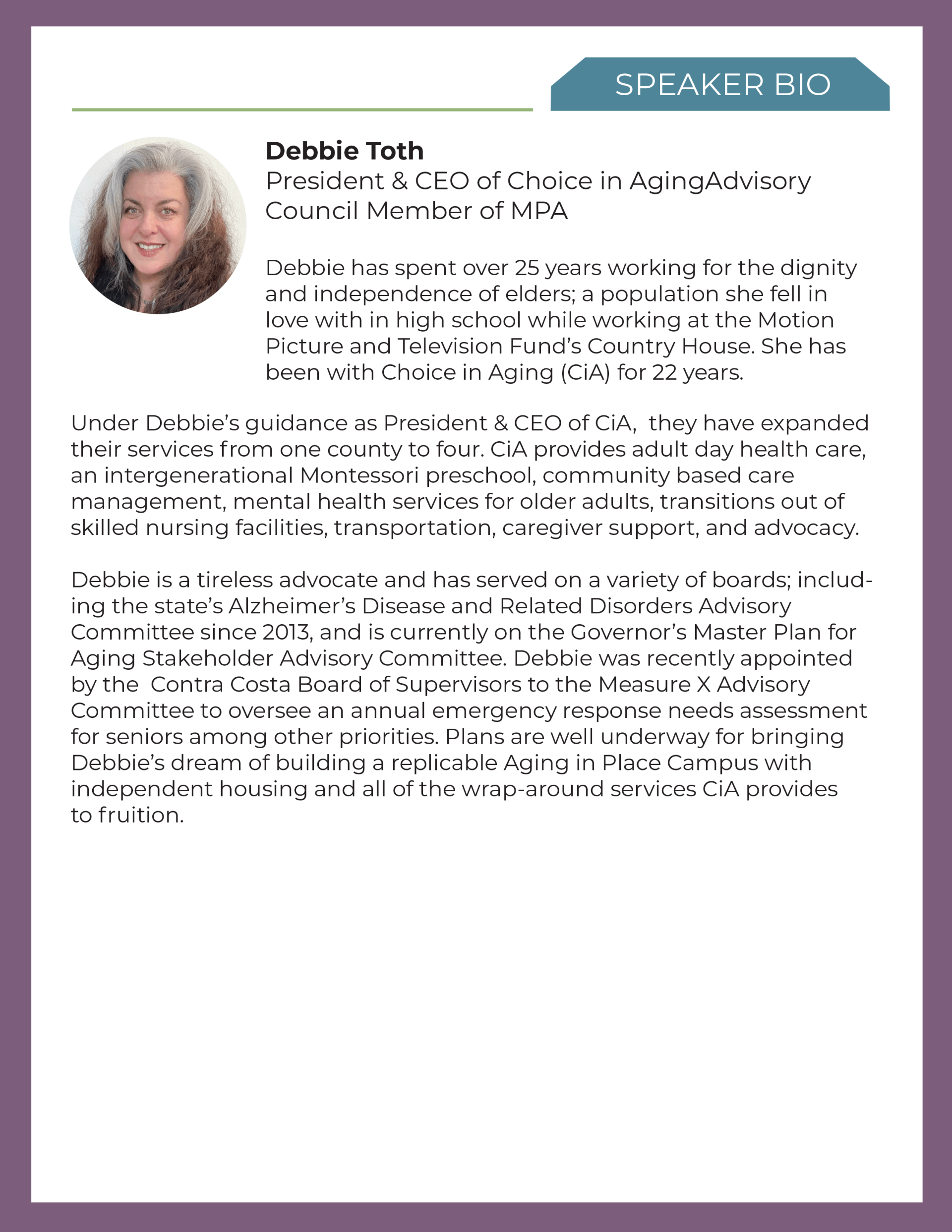 Biography of Debbie Toth