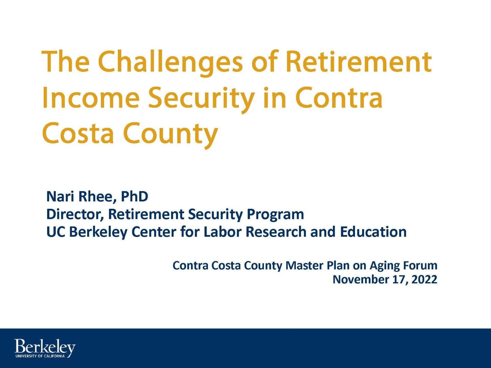 Slide 1 of Dr. Nari Rhee's Presentation
