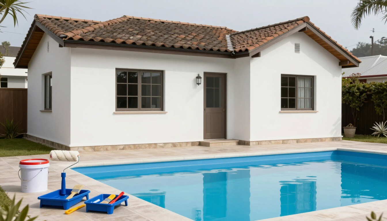 Pintura de casas y piscinas en la Región Metropolitana