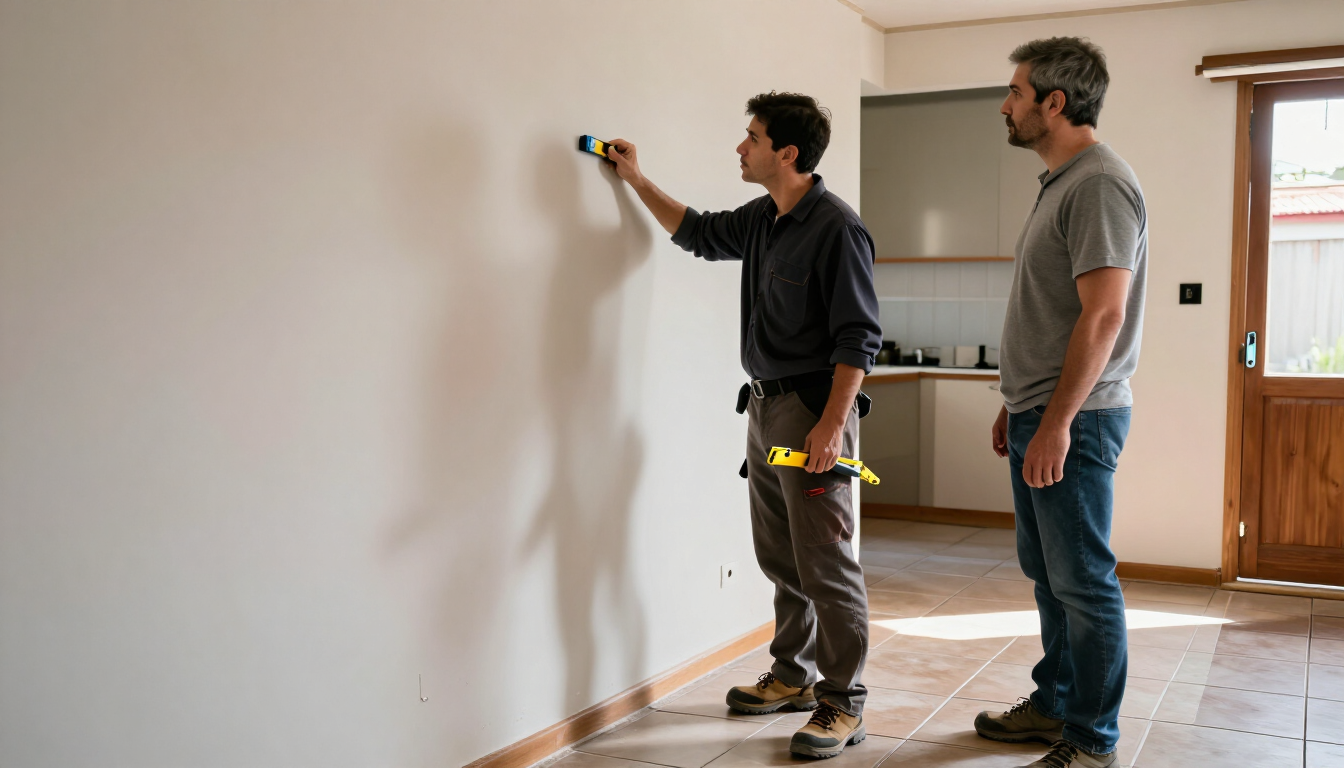 Revisión de una vivienda antes de comenzar trabajos de remodelación