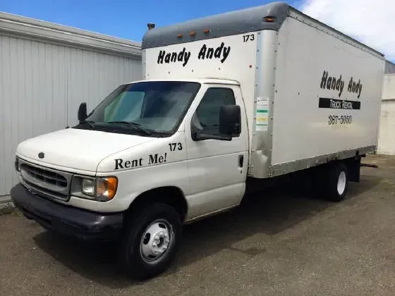 White box truck with