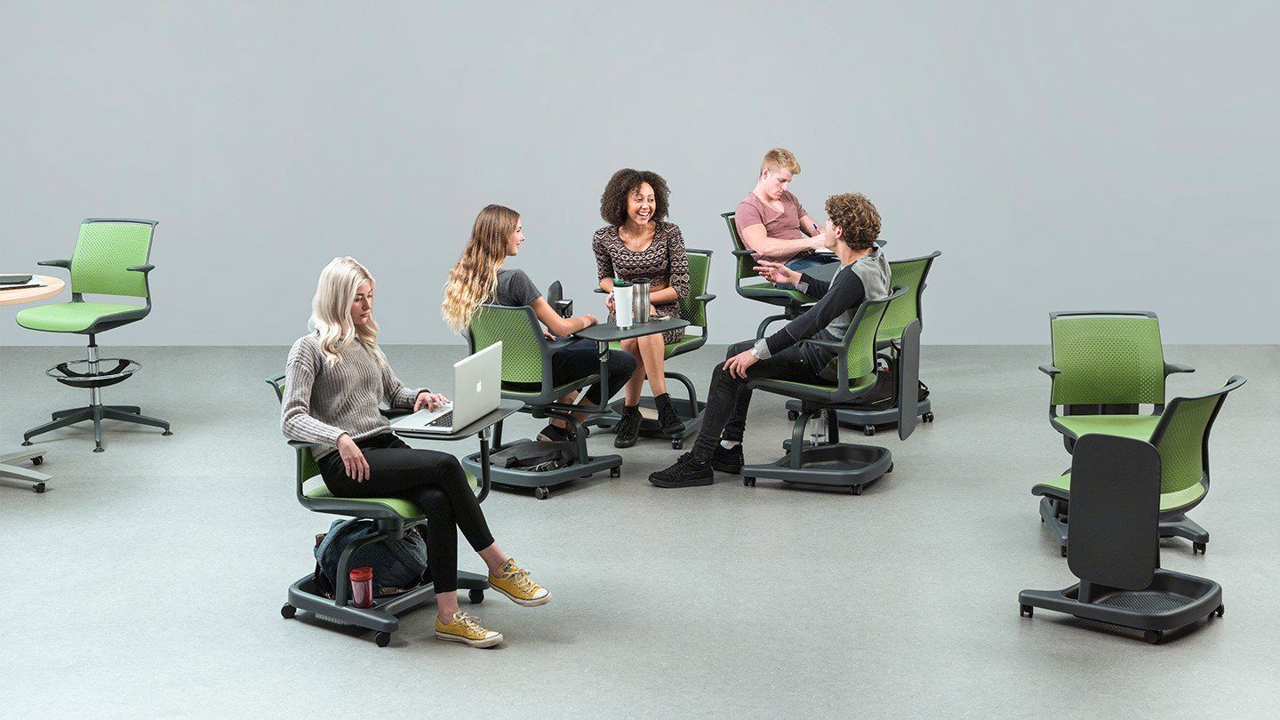 Senator Ad-Lib Scholar classroom chairs with storage (education)