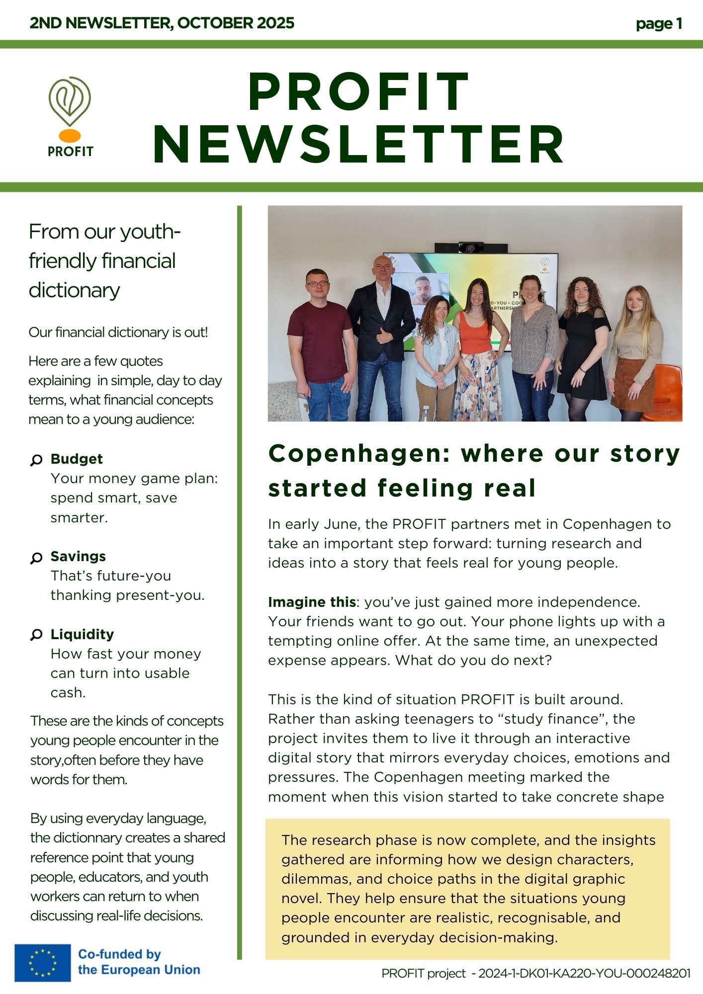 Profit 2nd Newsletter p.1