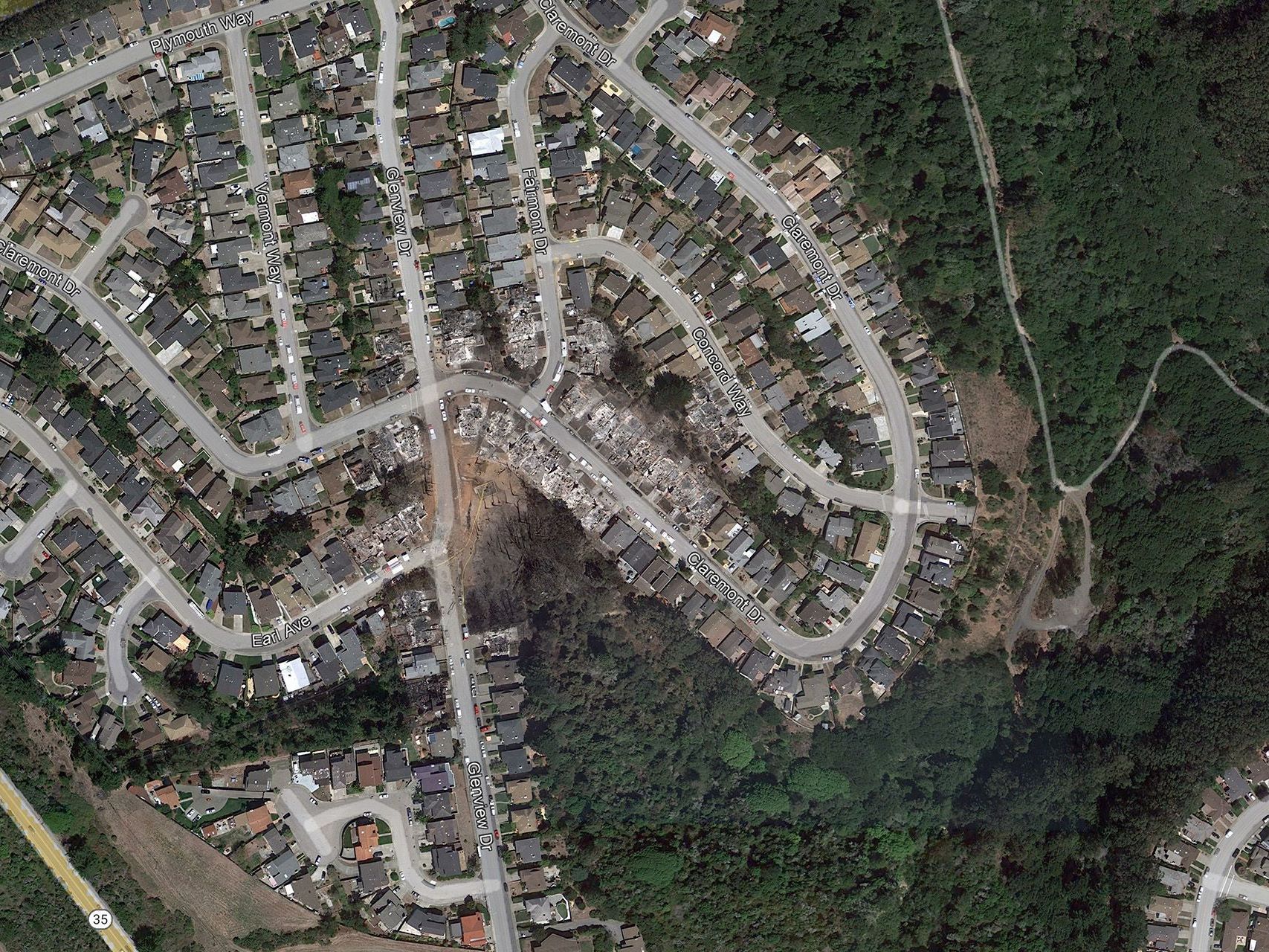Residential Neighborhood in San Bruno, California Residential Neighborhood in San Bruno, California