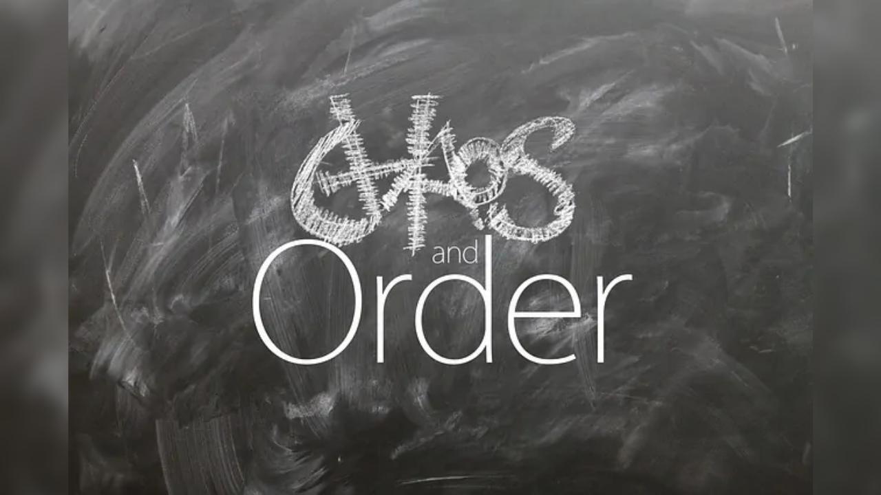 A blackboard with the word order written on it