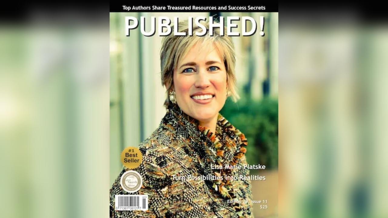 A woman is on the cover of a magazine called published