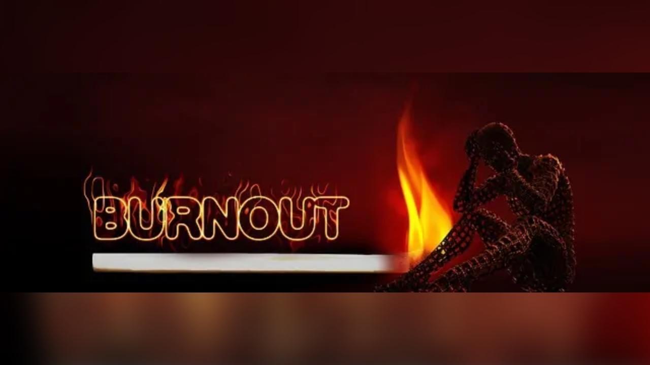 A burnout sign with a lit match on it