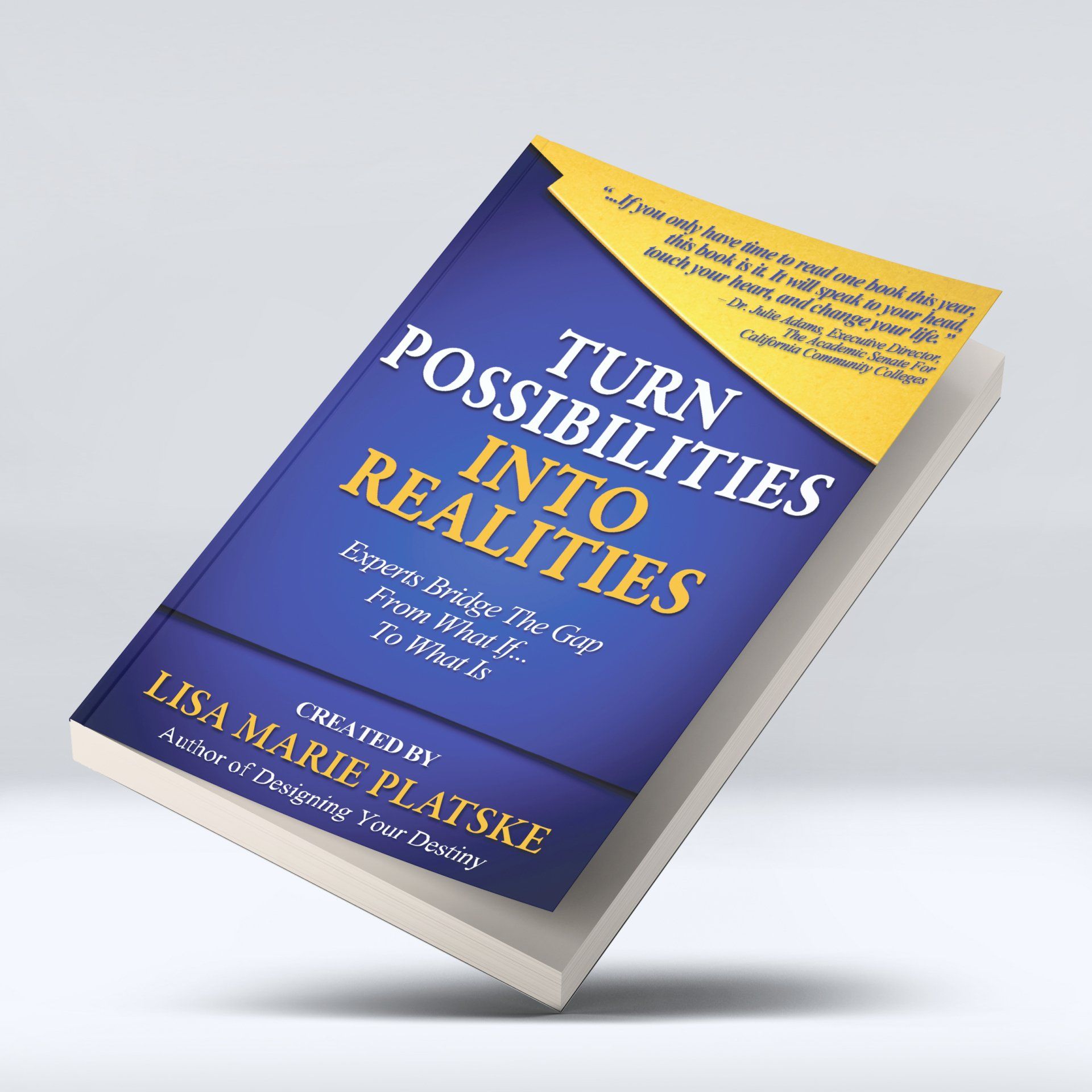 A book titled turn possibilities into realities by lisa marie platske
