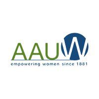 The logo for aauw is empowering women since 1881.