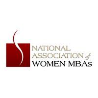 The national association of women mbas logo is a red square with a s on it.