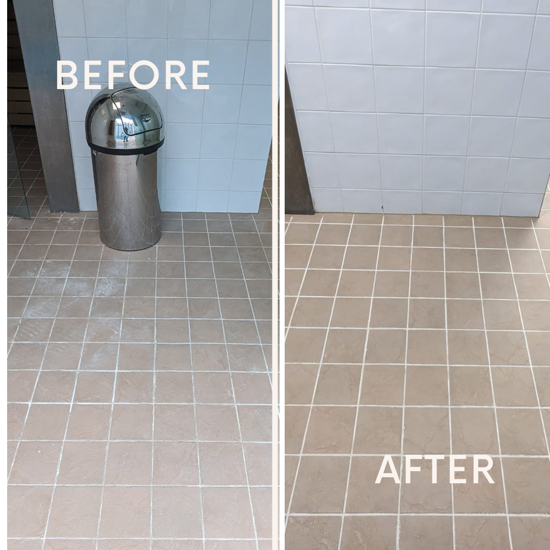 Swimming pool and spa area tiles and grout restoration deep cleaning sealing at Deansgate LivingWell Health Club - Hilton Manchester Deansgate