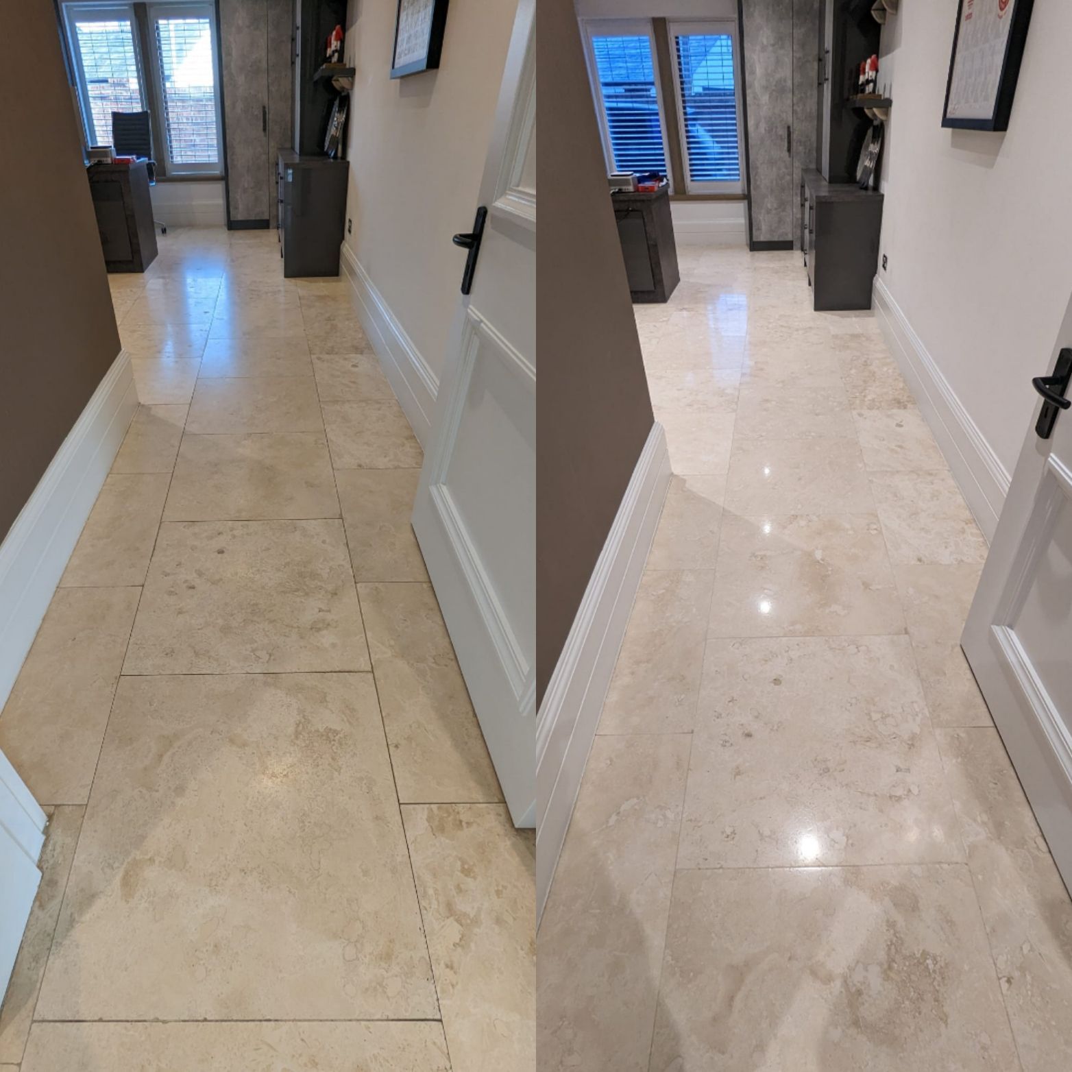 REVIVING ELEGANCE: MARBLE TILE RESTORATION including deep cleaning, milling and polishing IN MANCHES