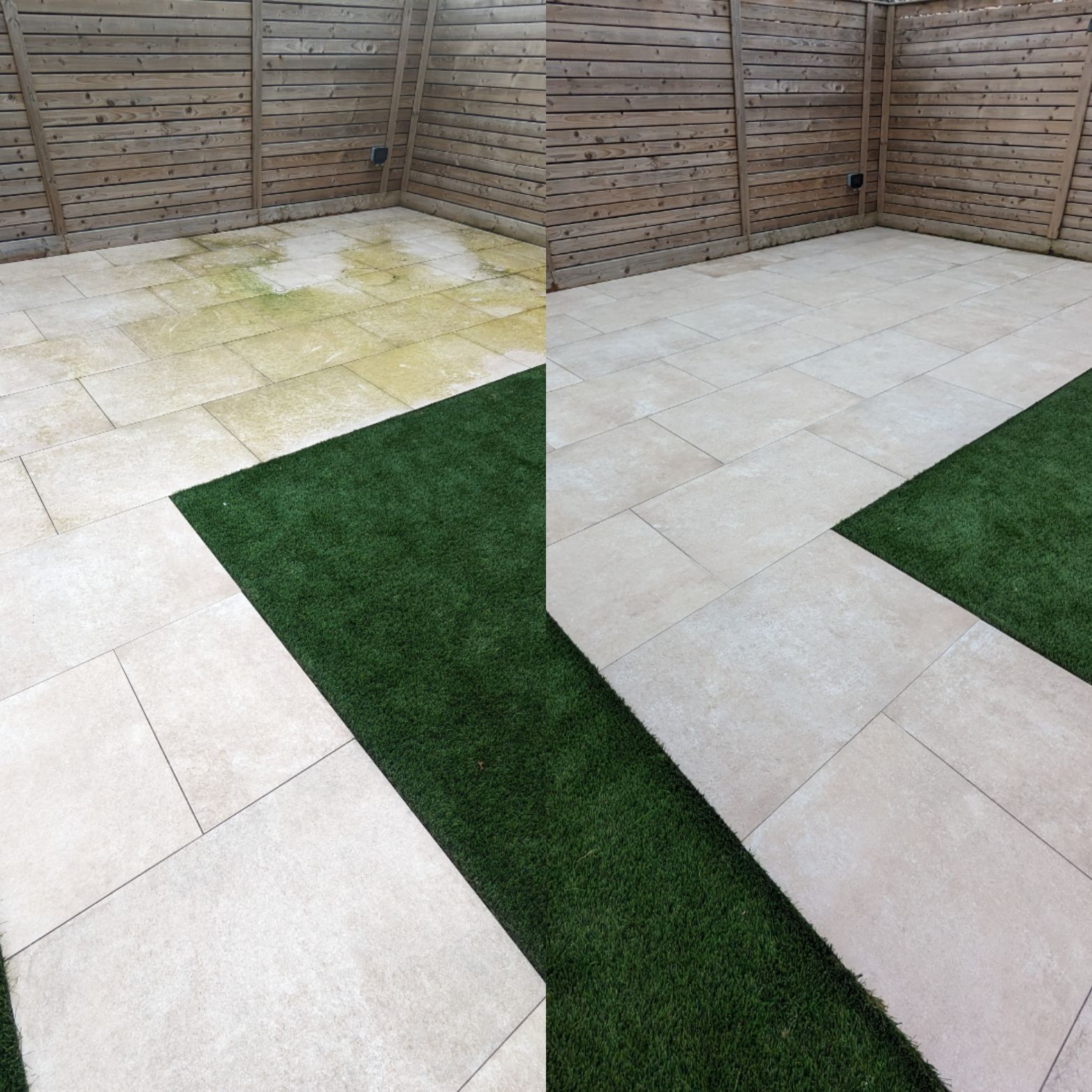 READY FOR SUMMER: PATIO PORCELAIN TILES AND GROUT DEEP CLEANING IN STOCKPORT, GREATER MANCHESTER
