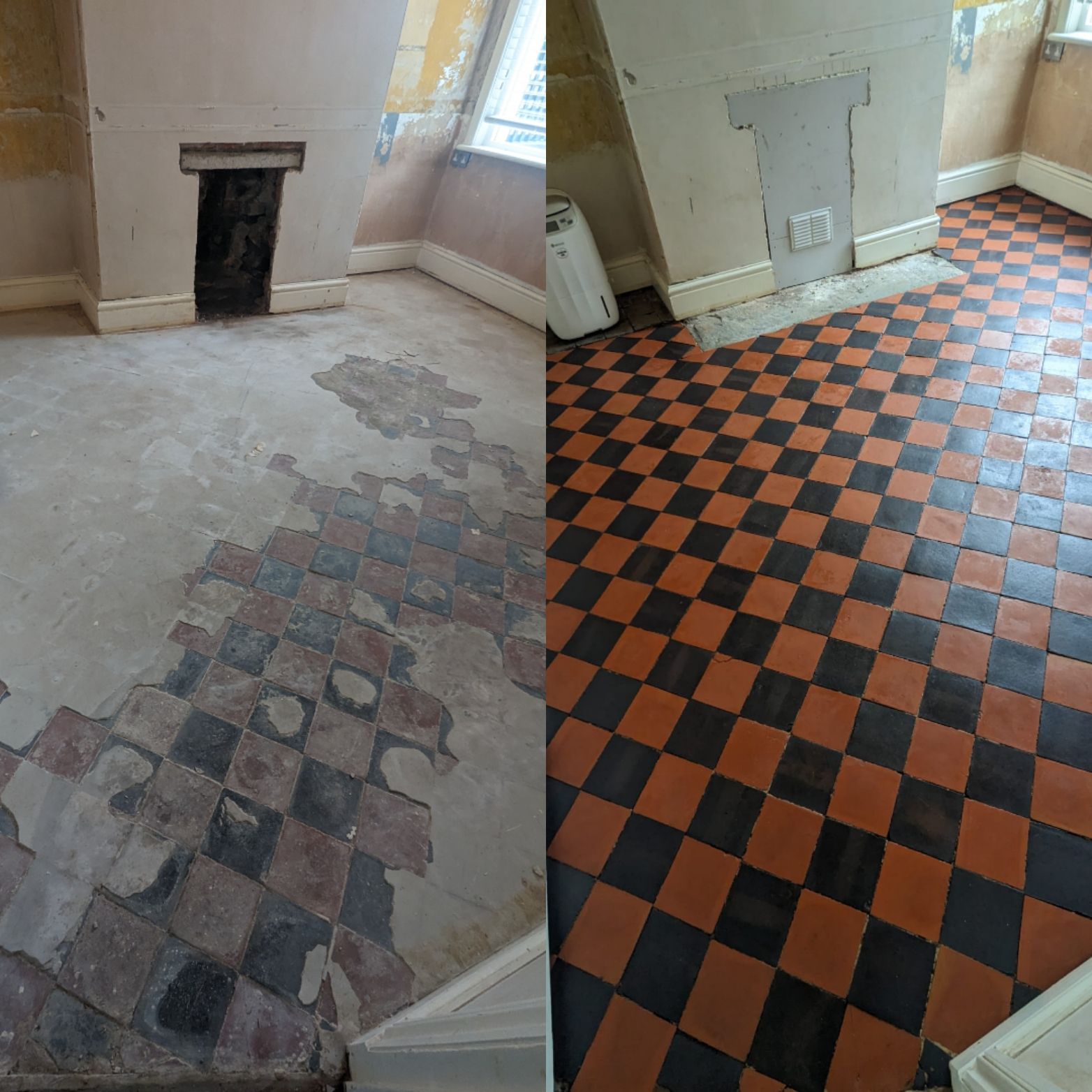 Quarry tiles restoration deep cleaning and sealing in Manchester, Chester and Liverpool