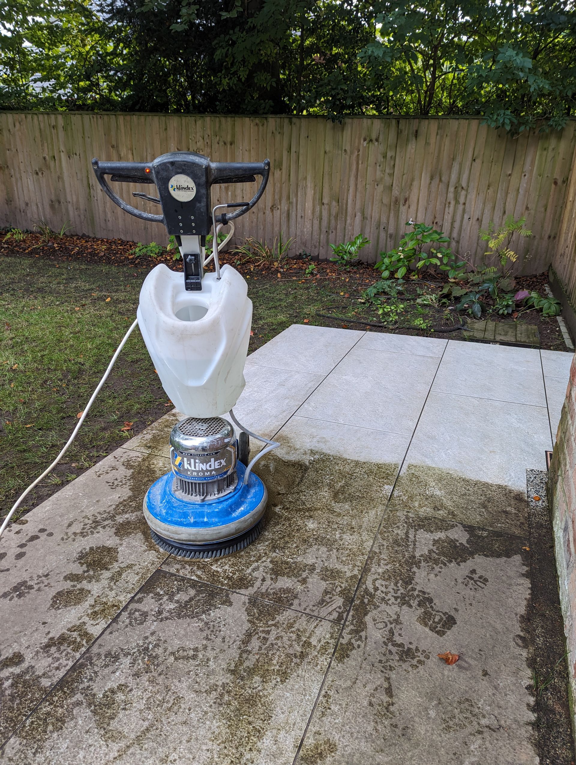 Professional tile cleaning patio in Alderley Edge, Cheshire