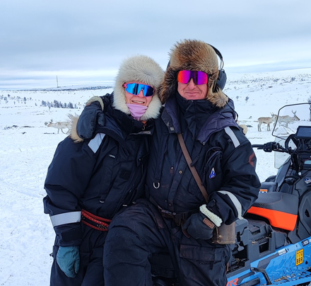 Ari-Heikki Aikio and Petra Suontausta, owners and guides of Travel Utsjoki travel service company.
