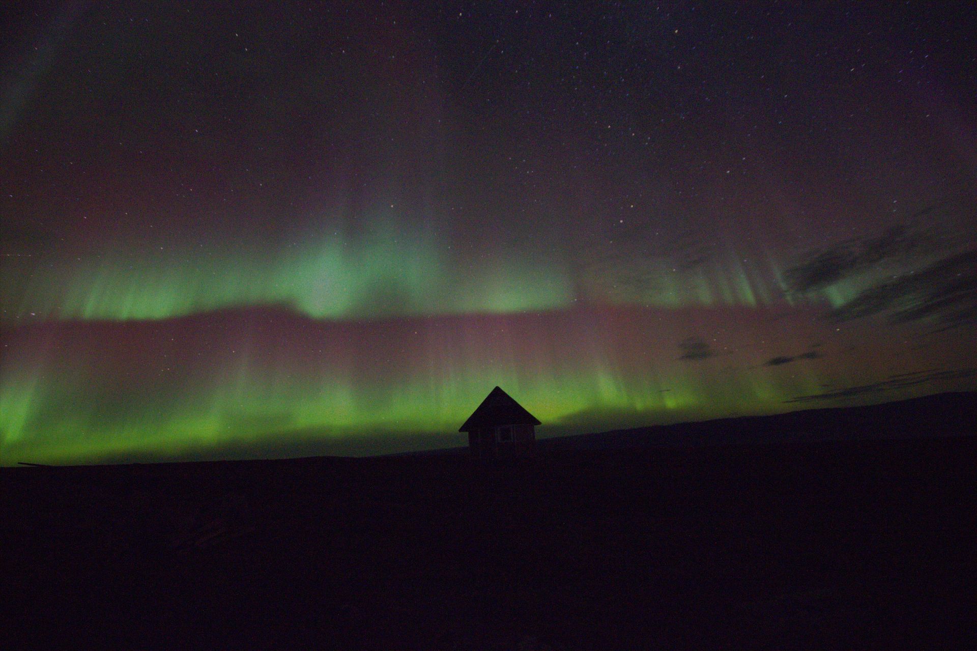 Northern lights in Autumn in Utsjoki.
