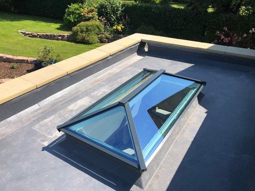 modern glass skylight