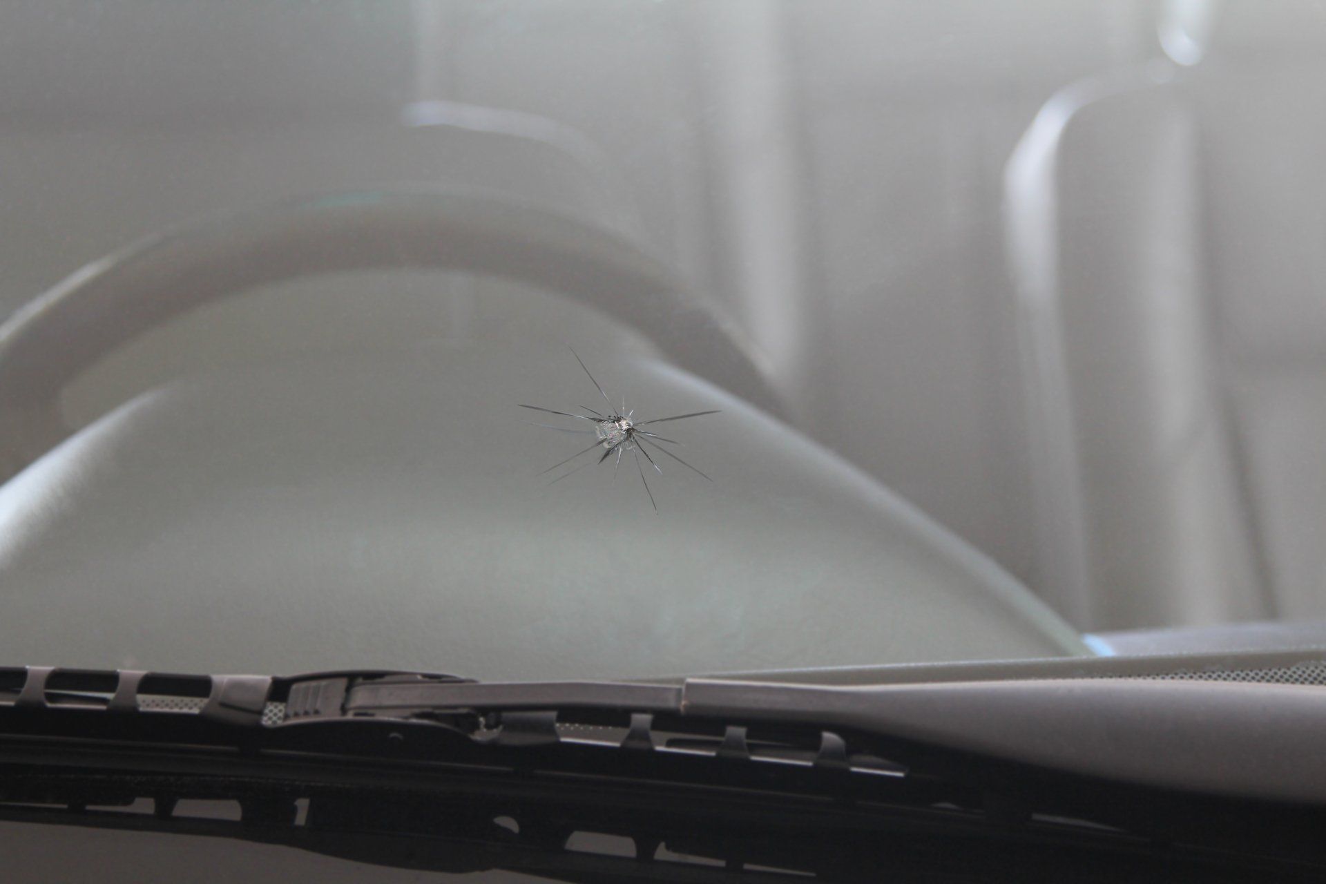 rock chipped windshield